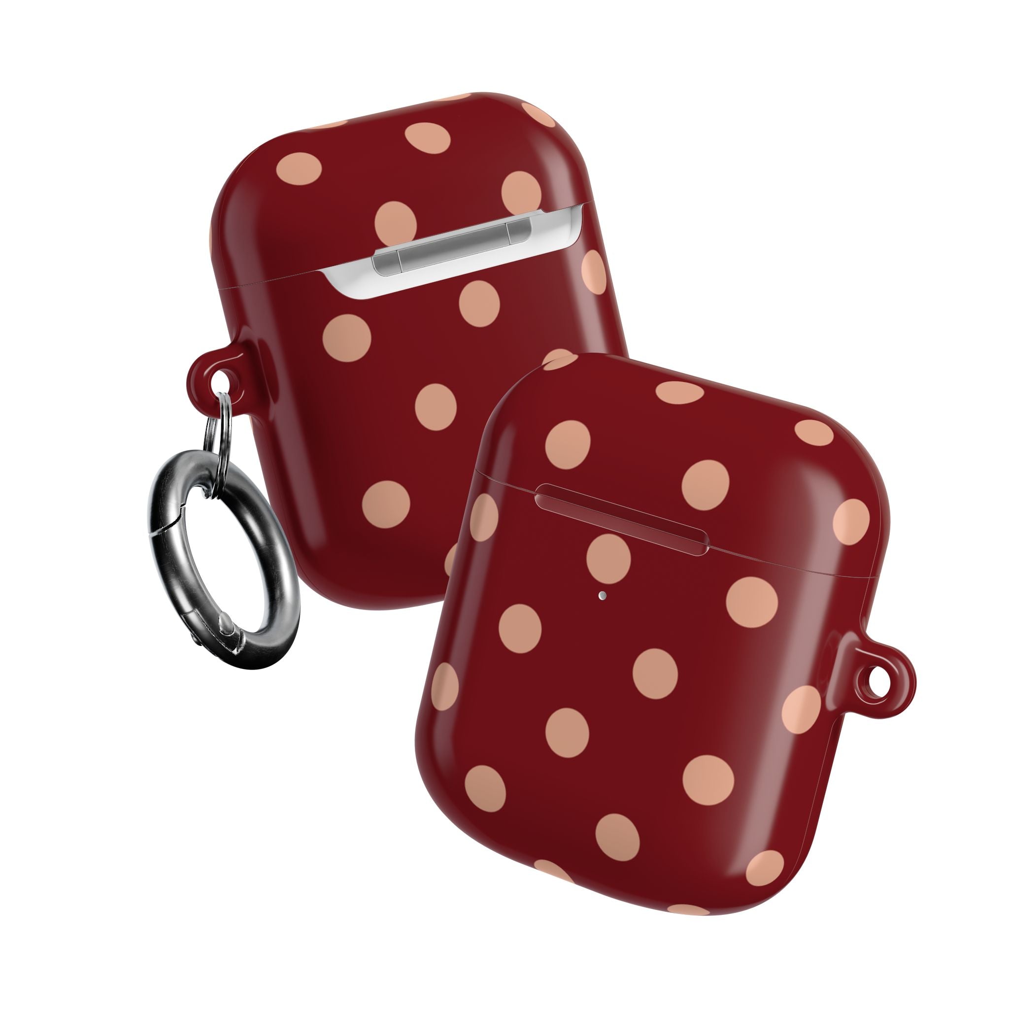 Polka Dots Crimson Blush AirPods Case Gen 1-4 and Pro Gen 1-2