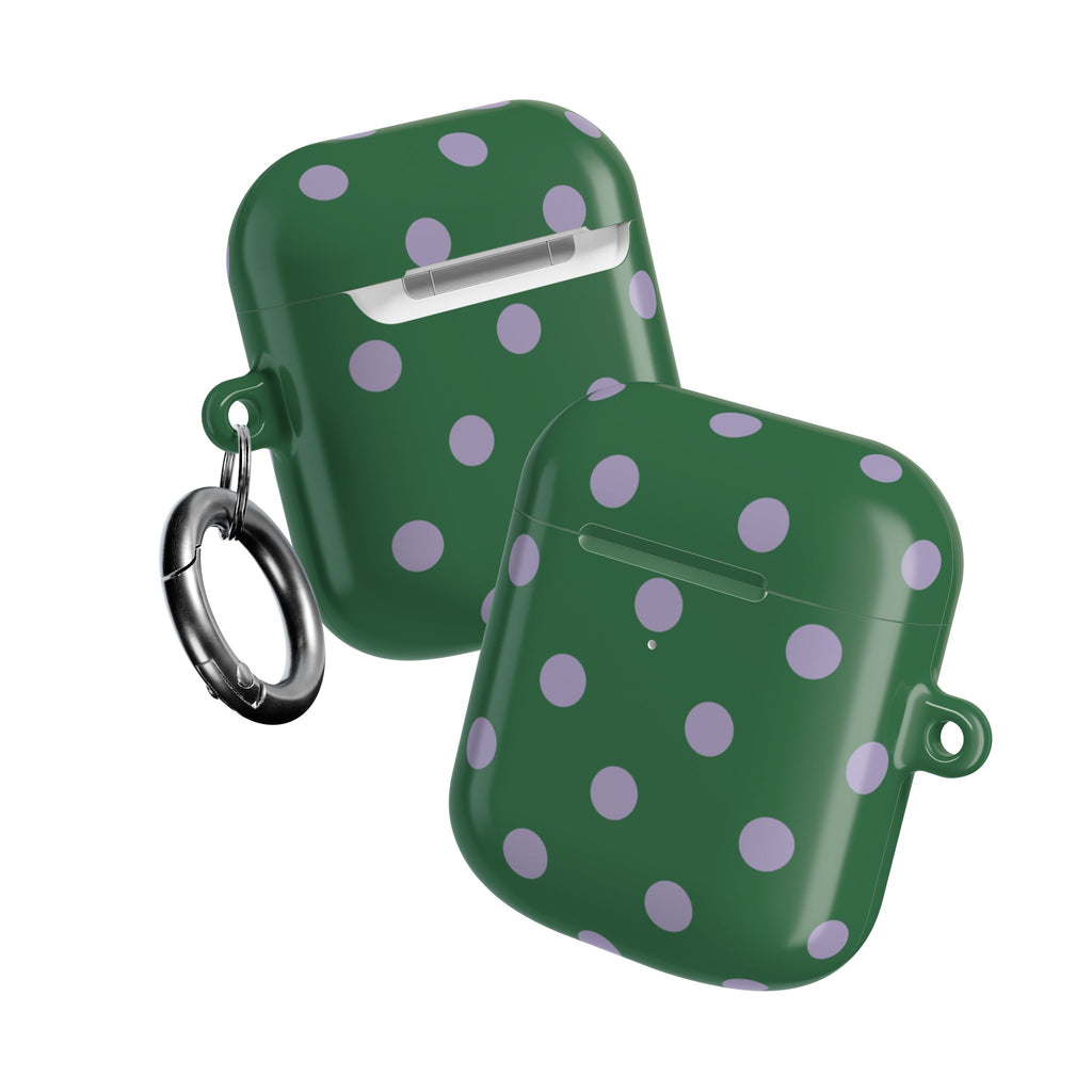 Polka Dots Eucalyptus Pop AirPods Case Gen 1-4 and Pro Gen 1-2