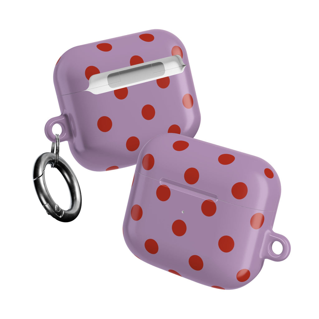 Polka Dots Lilac Rebellion AirPods Case Gen 1-4 and Pro Gen 1-2