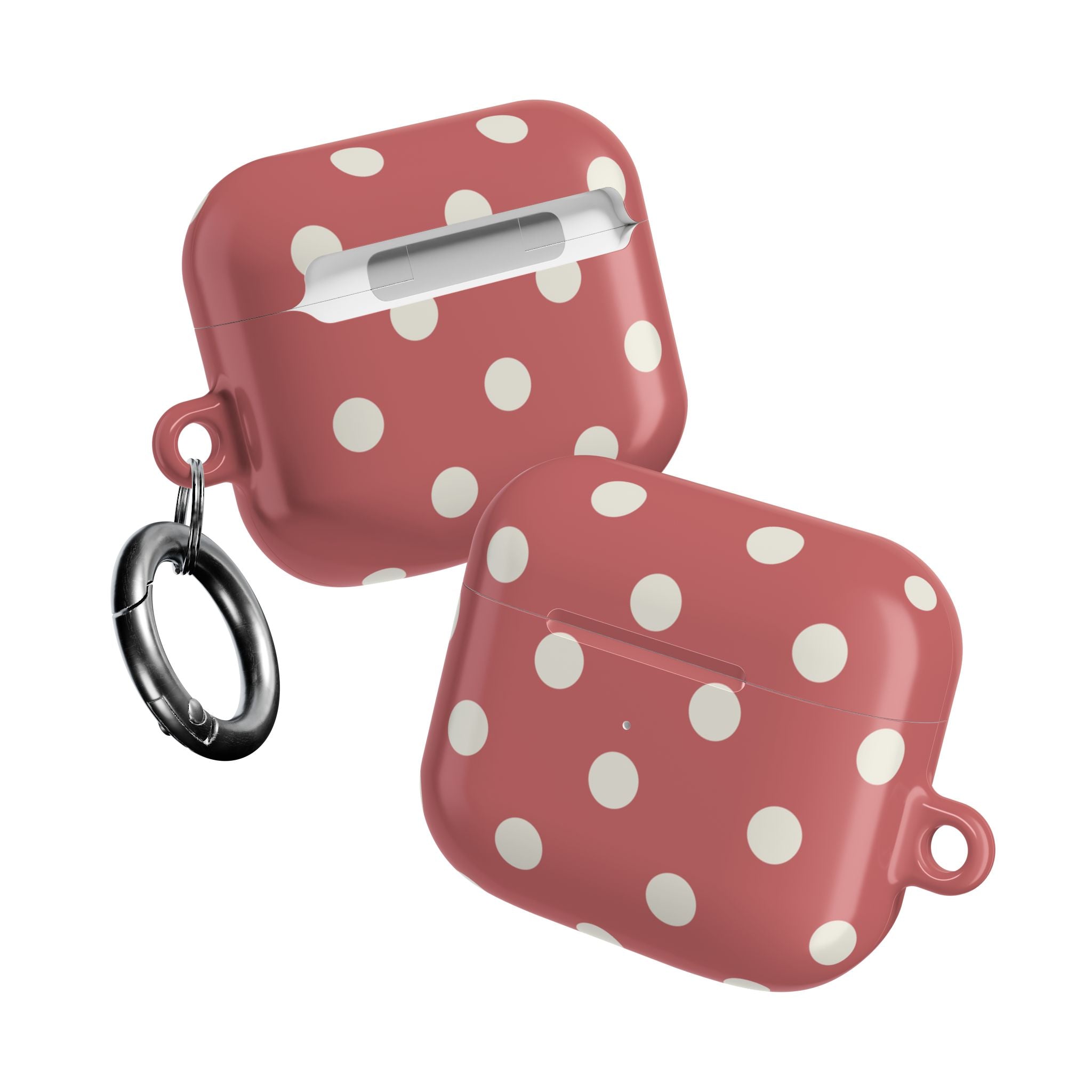 Polka Dots Rosewood Dust AirPods Case Gen 1-4 and Pro Gen 1-2
