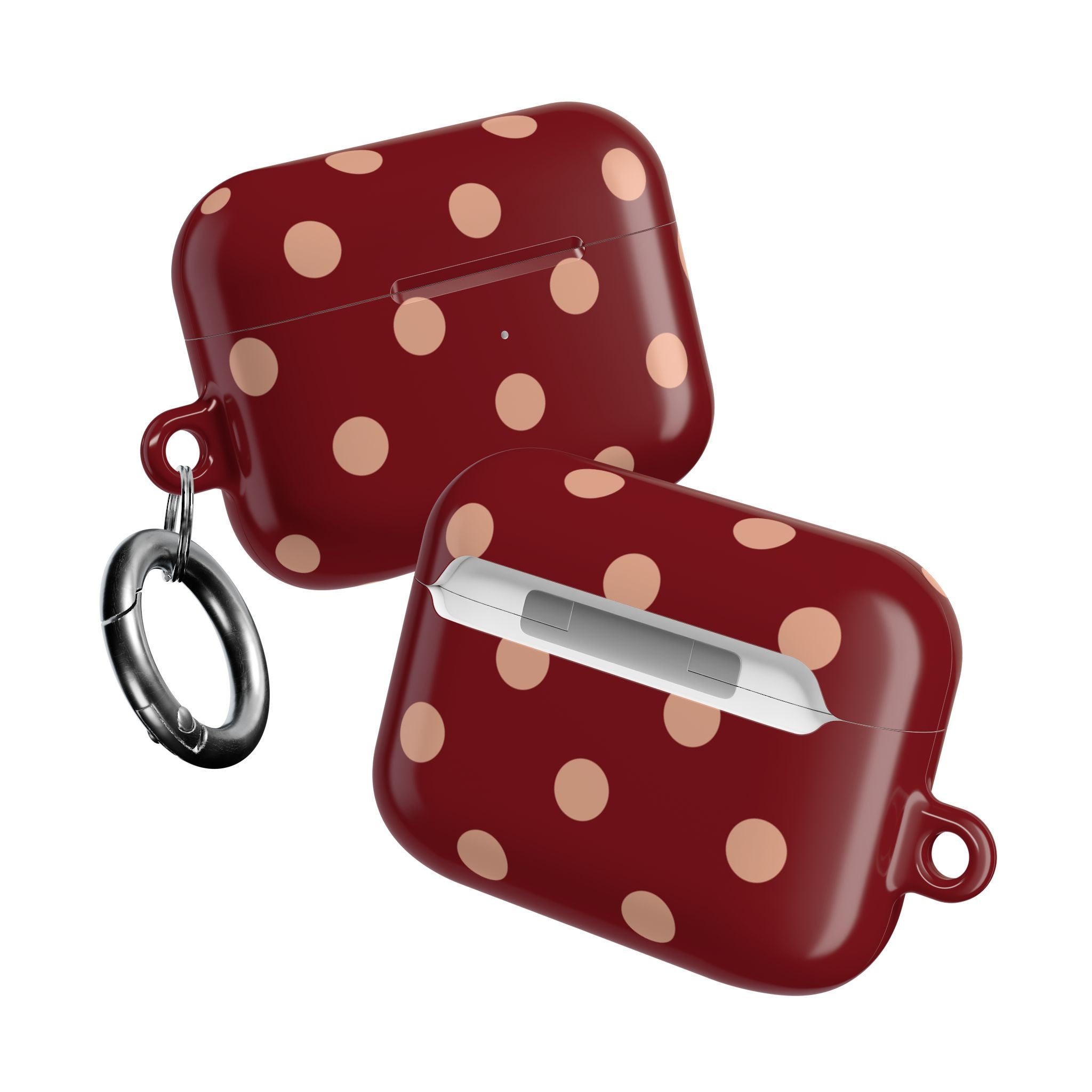 Polka Dots Crimson Blush AirPods Case Gen 1-4 and Pro Gen 1-2
