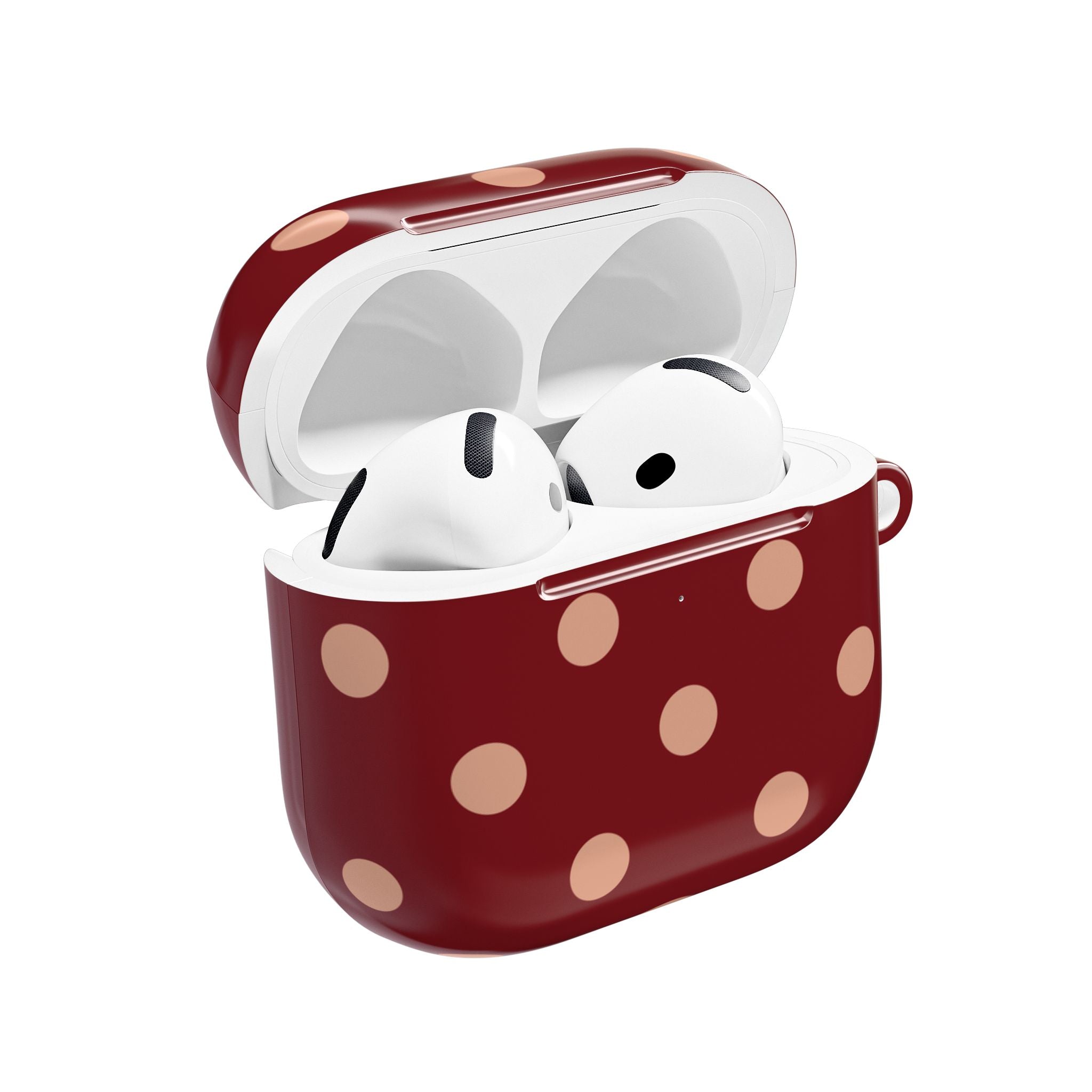 Polka Dots Crimson Blush AirPods Case Gen 1-4 and Pro Gen 1-2